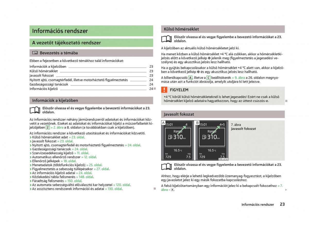 Skoda Octavia III 3 Kezelesi utmutato / page 25