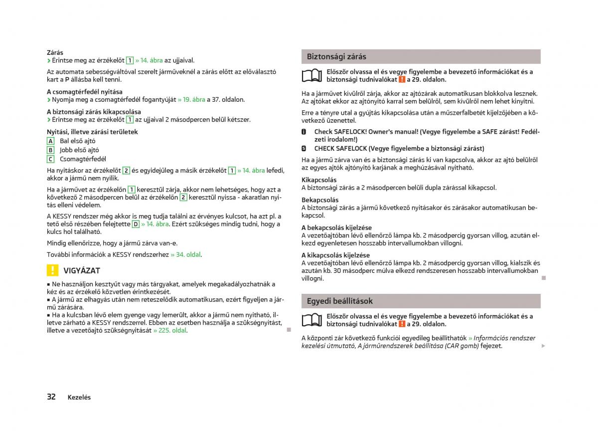 Skoda Octavia III 3 Kezelesi utmutato / page 34