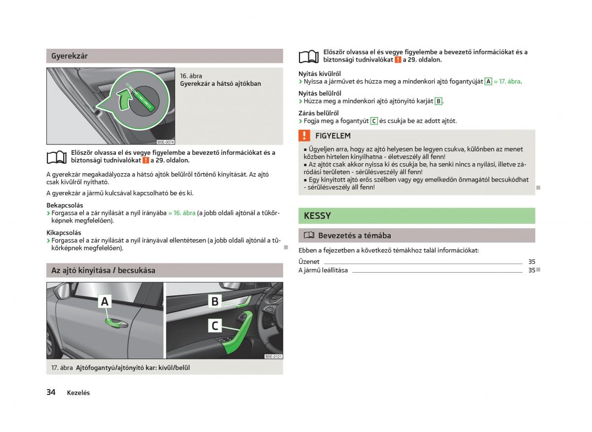 Skoda Octavia III 3 Kezelesi utmutato / page 36