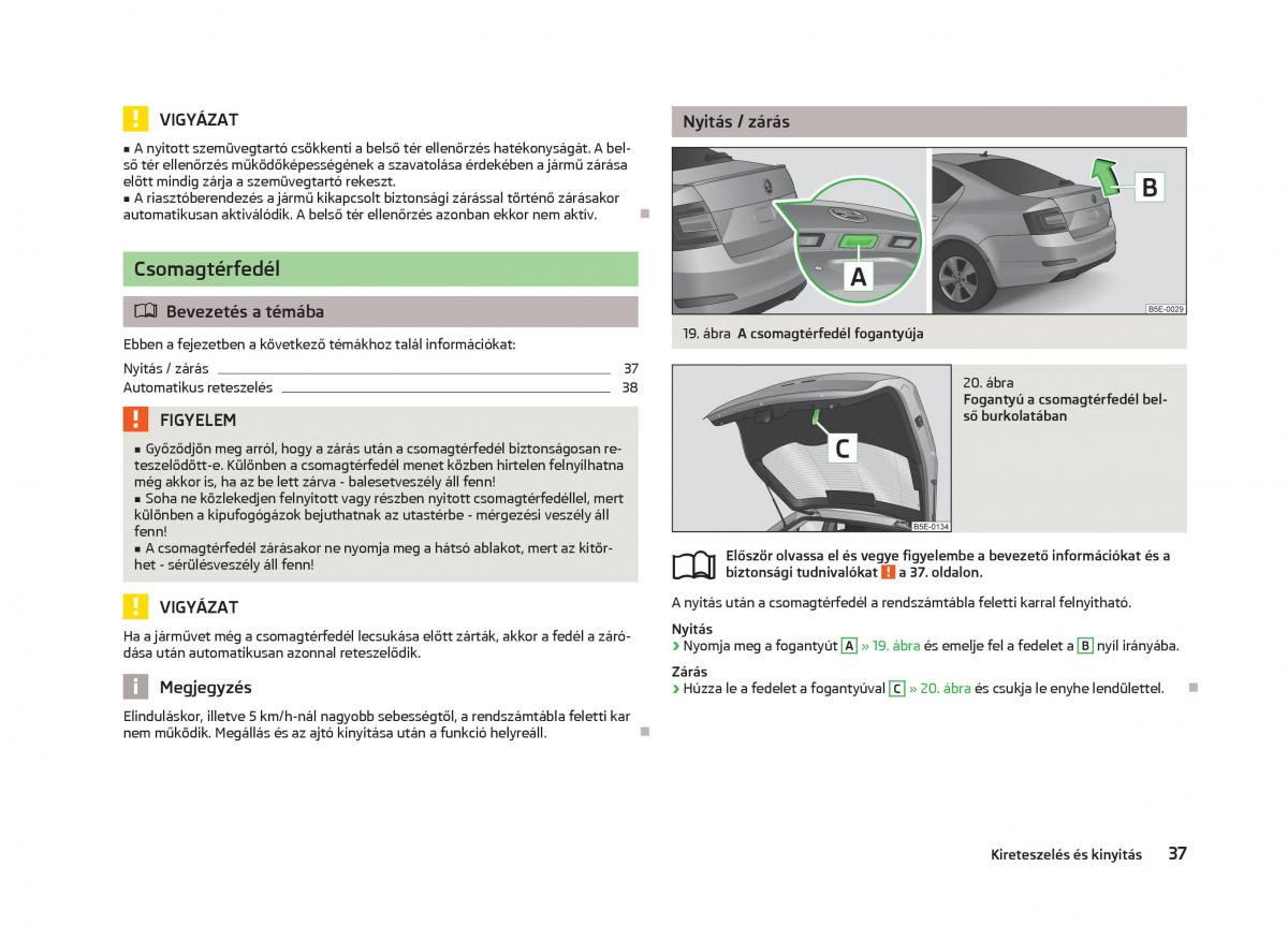 Skoda Octavia III 3 Kezelesi utmutato / page 39