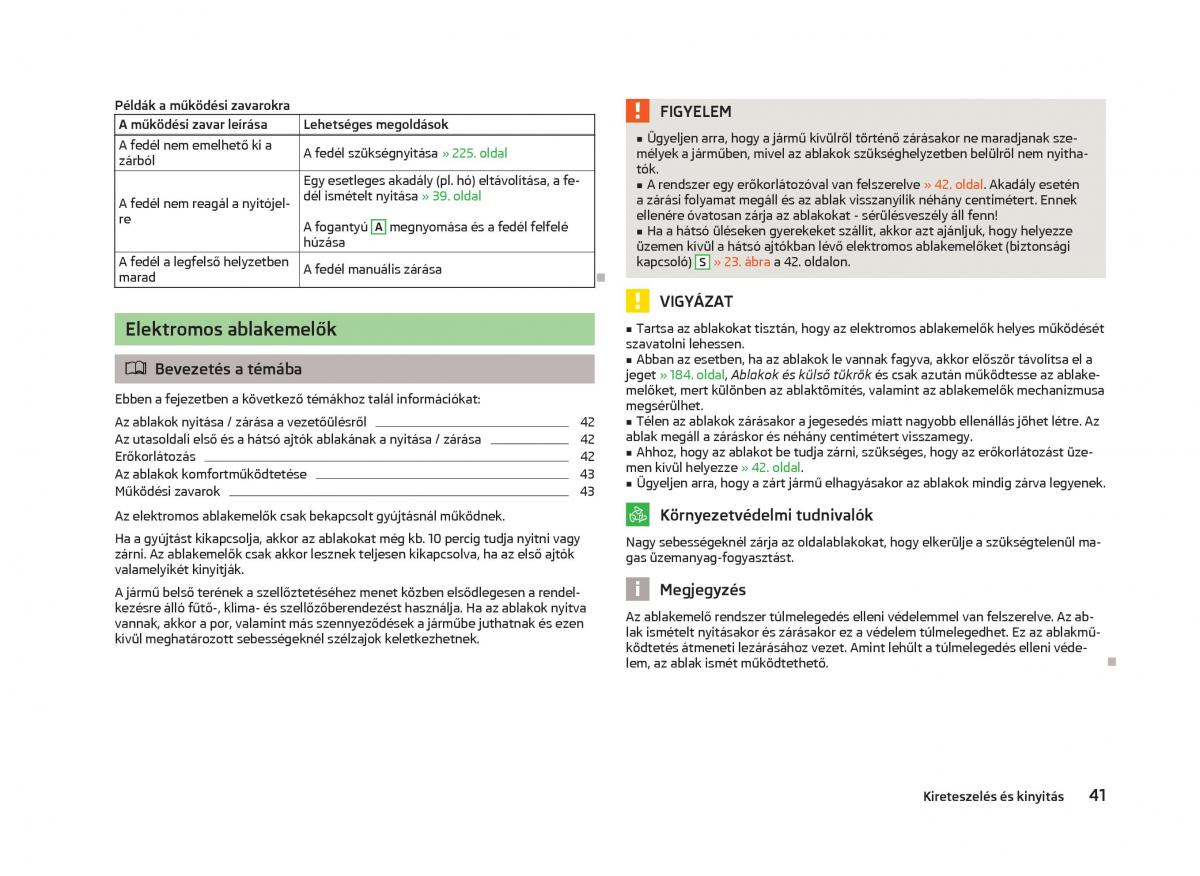 Skoda Octavia III 3 Kezelesi utmutato / page 43