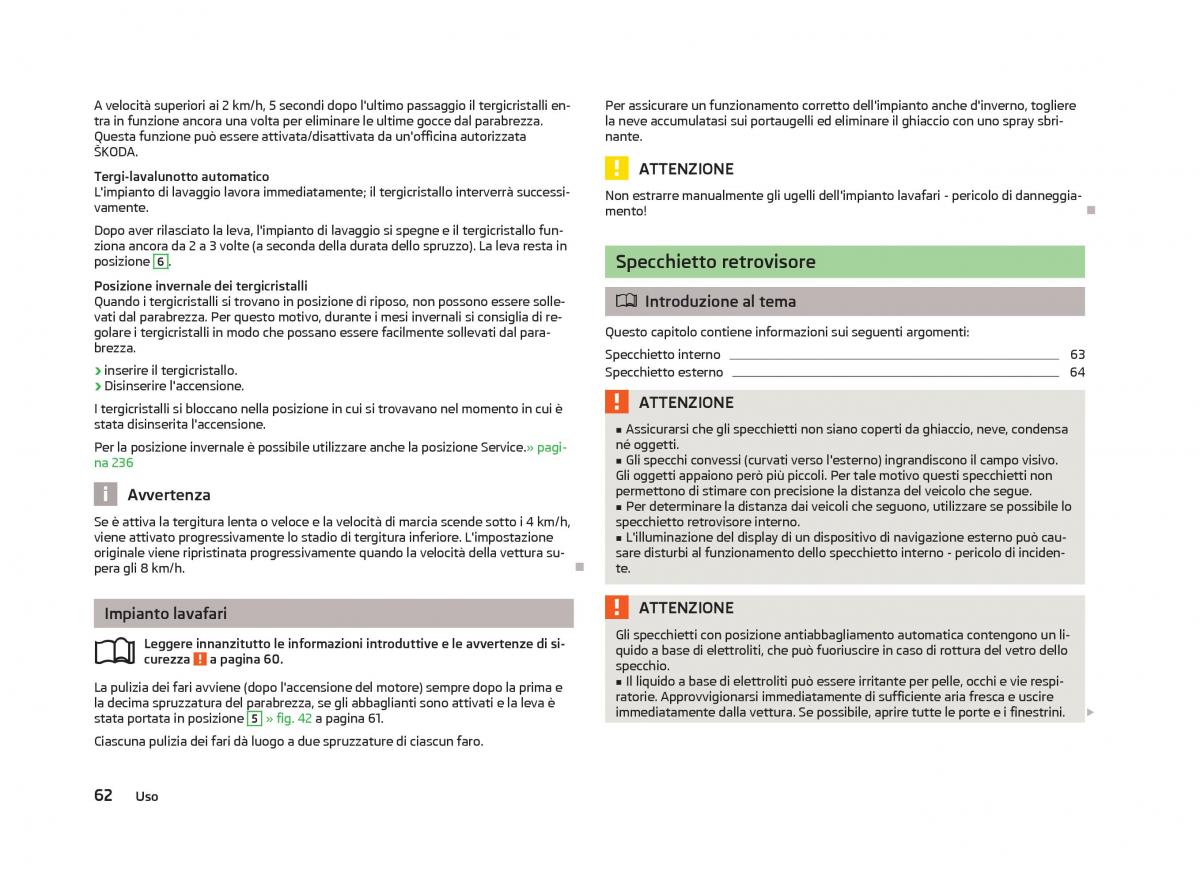 Skoda Octavia III 3 manuale del proprietario / page 64