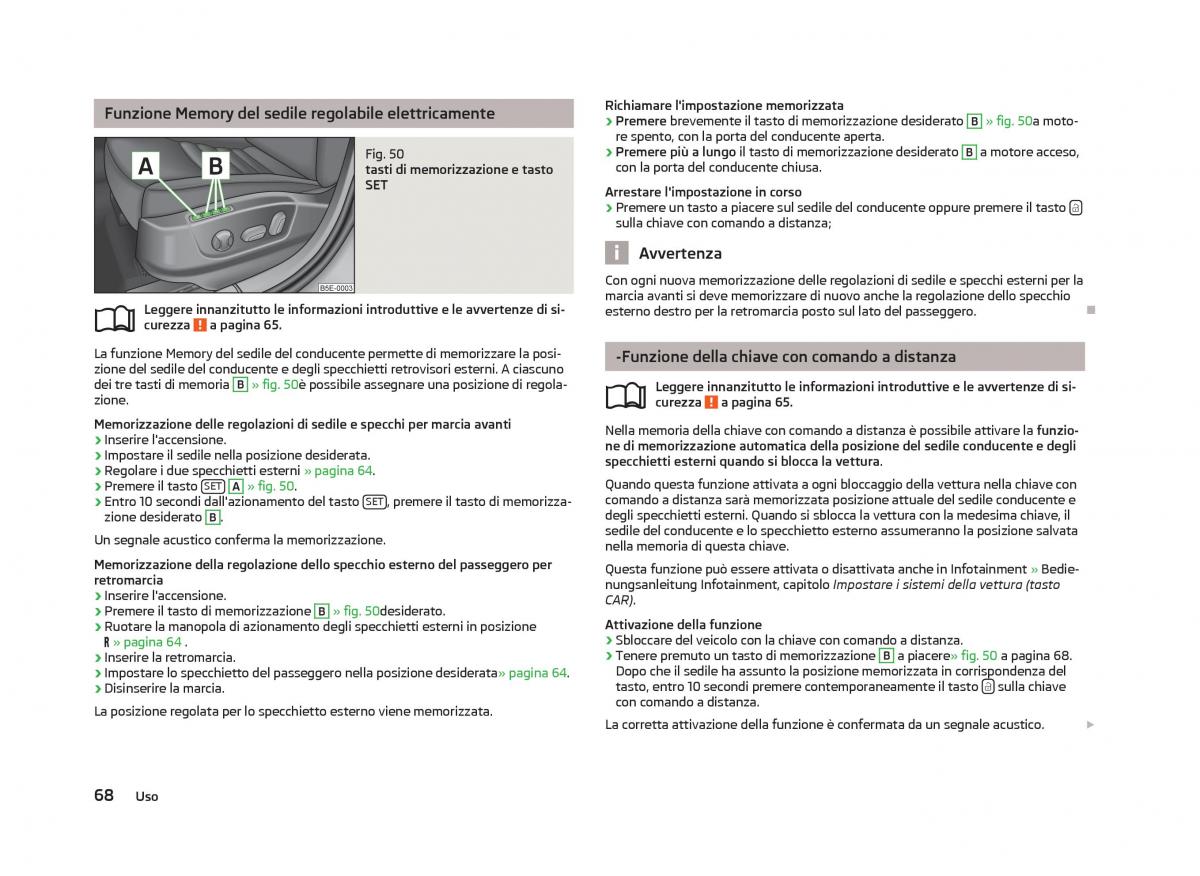 Skoda Octavia III 3 manuale del proprietario / page 70