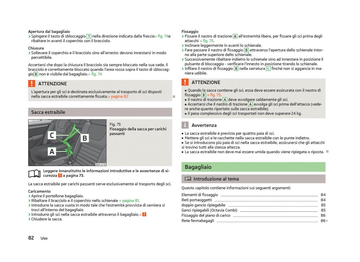 Skoda Octavia III 3 manuale del proprietario / page 84