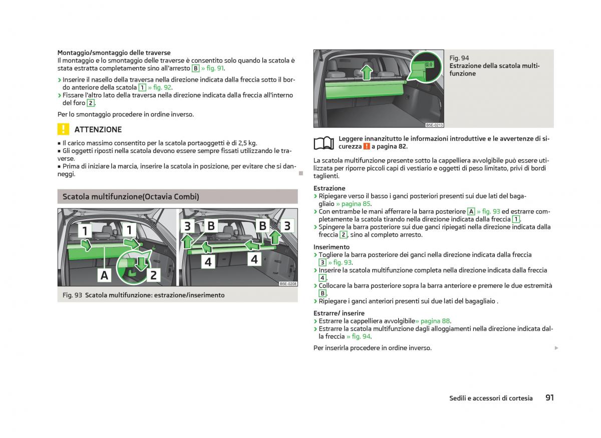 Skoda Octavia III 3 manuale del proprietario / page 93