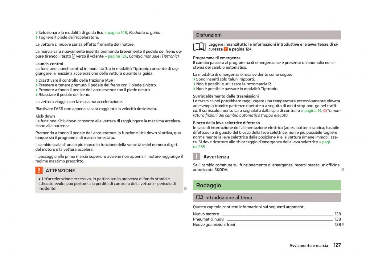 Skoda Octavia III 3 manuale del proprietario / page 129