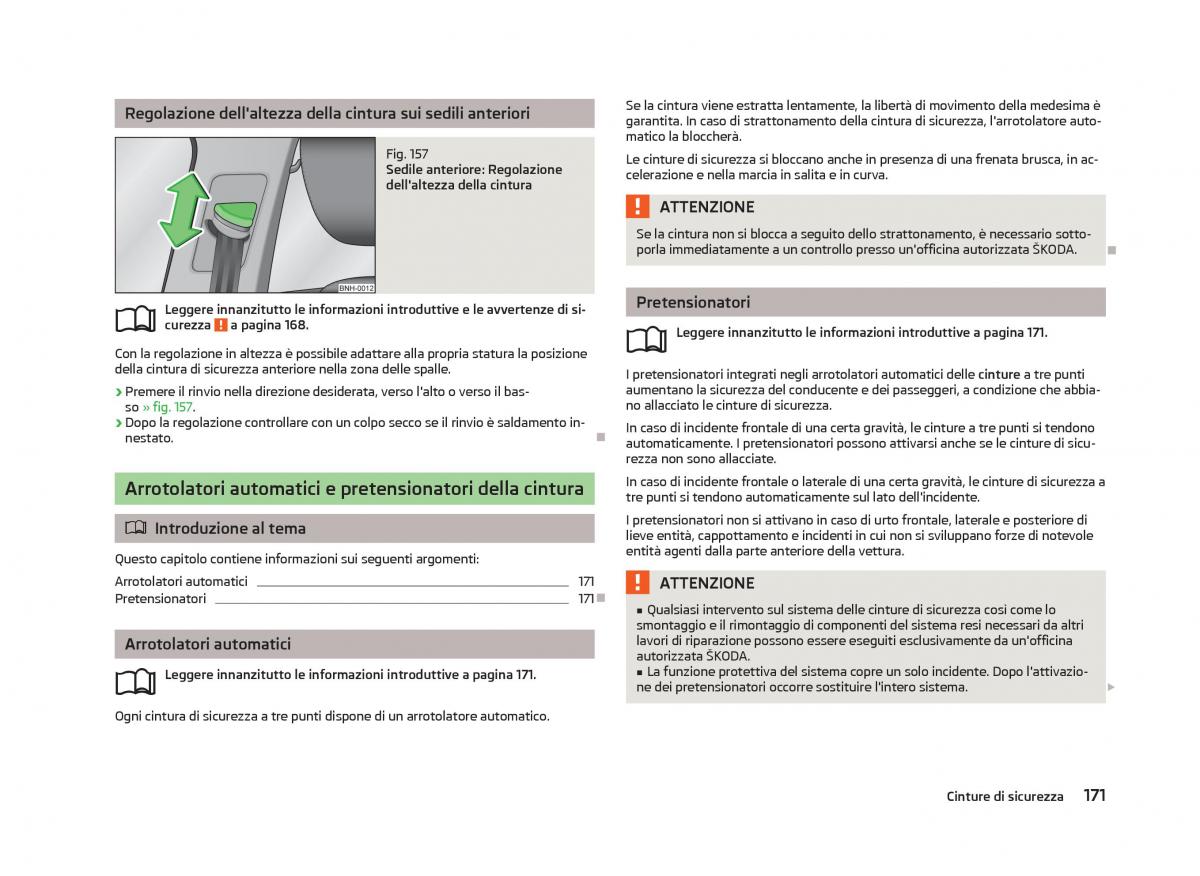 Skoda Octavia III 3 manuale del proprietario / page 173