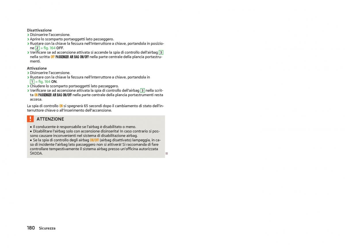 Skoda Octavia III 3 manuale del proprietario / page 182