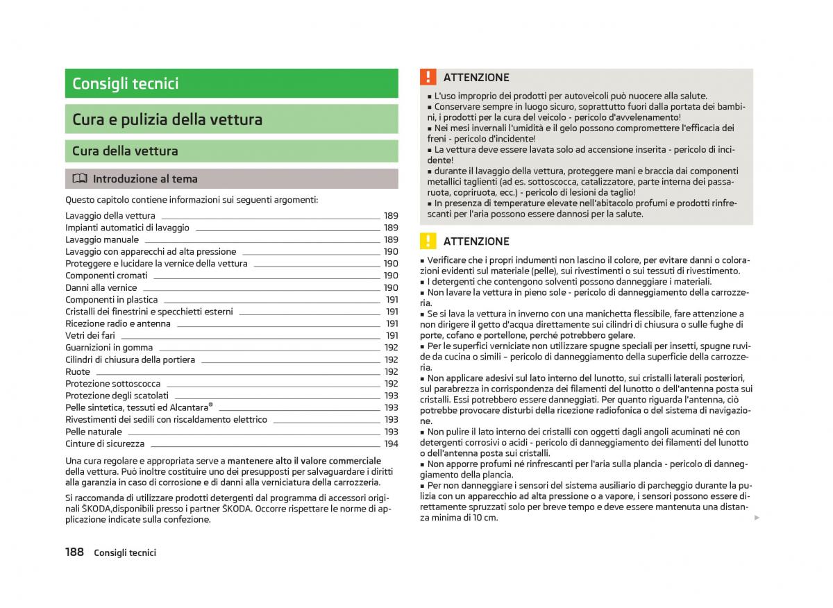 Skoda Octavia III 3 manuale del proprietario / page 190