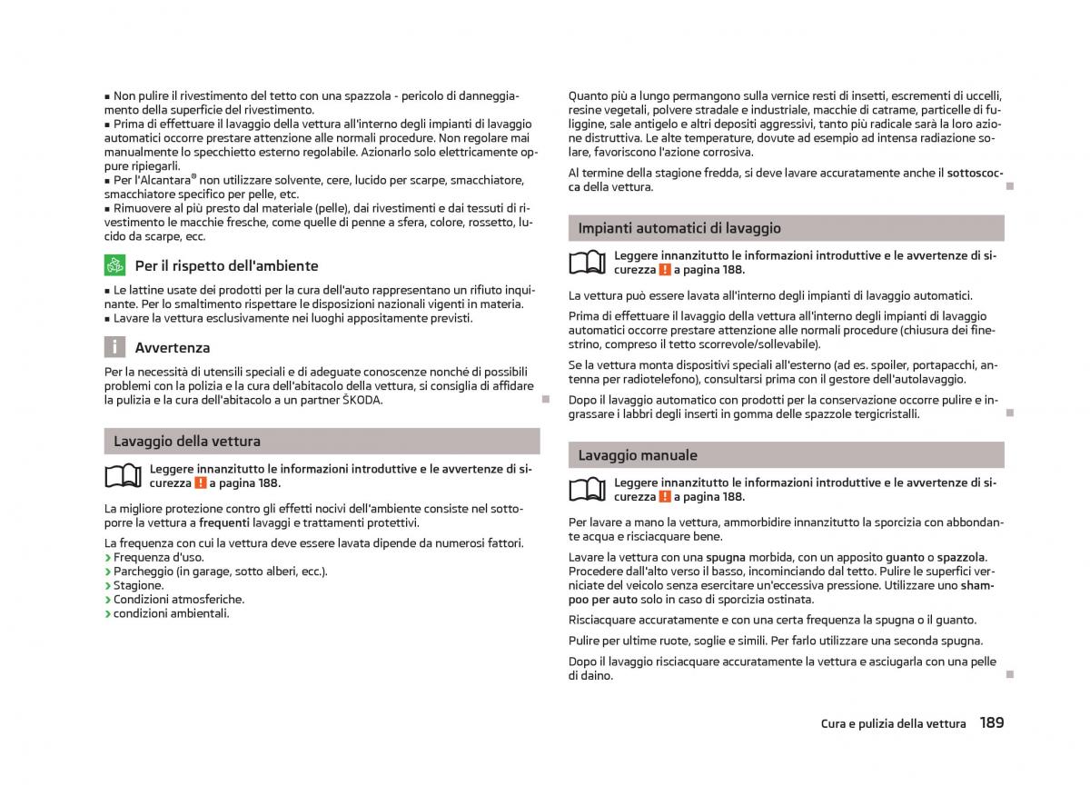 Skoda Octavia III 3 manuale del proprietario / page 191