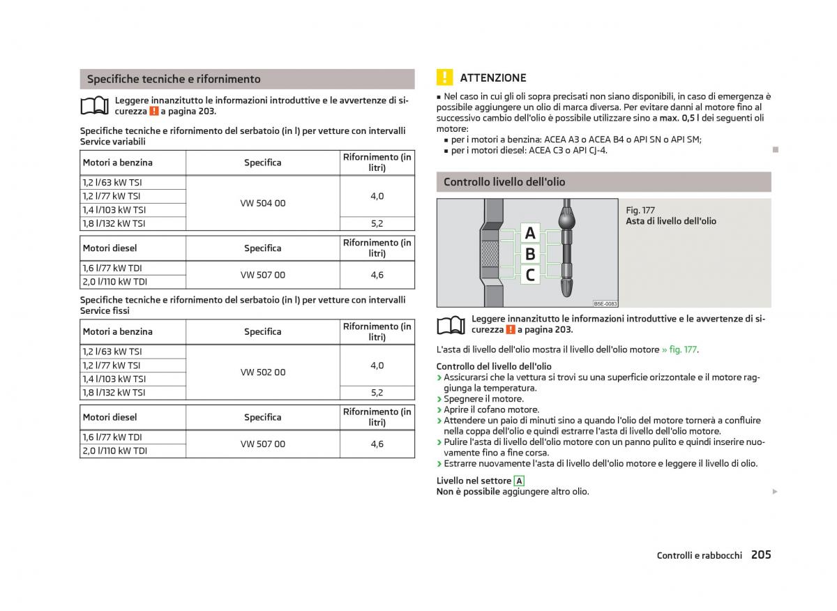 Skoda Octavia III 3 manuale del proprietario / page 207