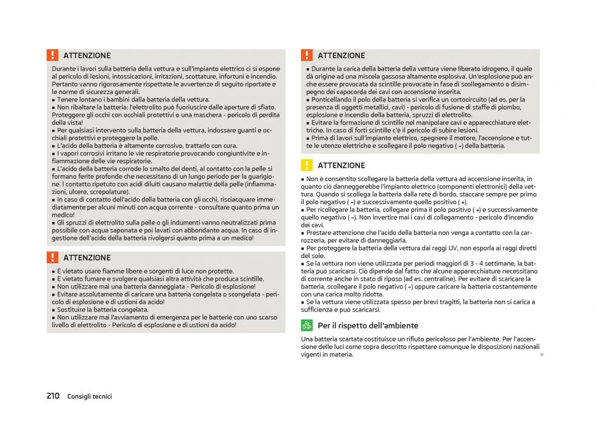 Skoda Octavia III 3 manuale del proprietario / page 212