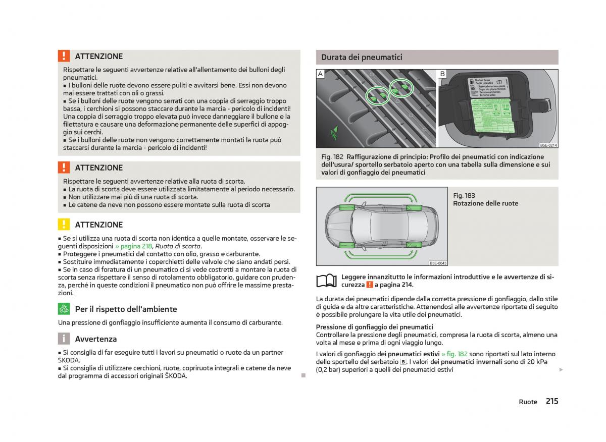 Skoda Octavia III 3 manuale del proprietario / page 217