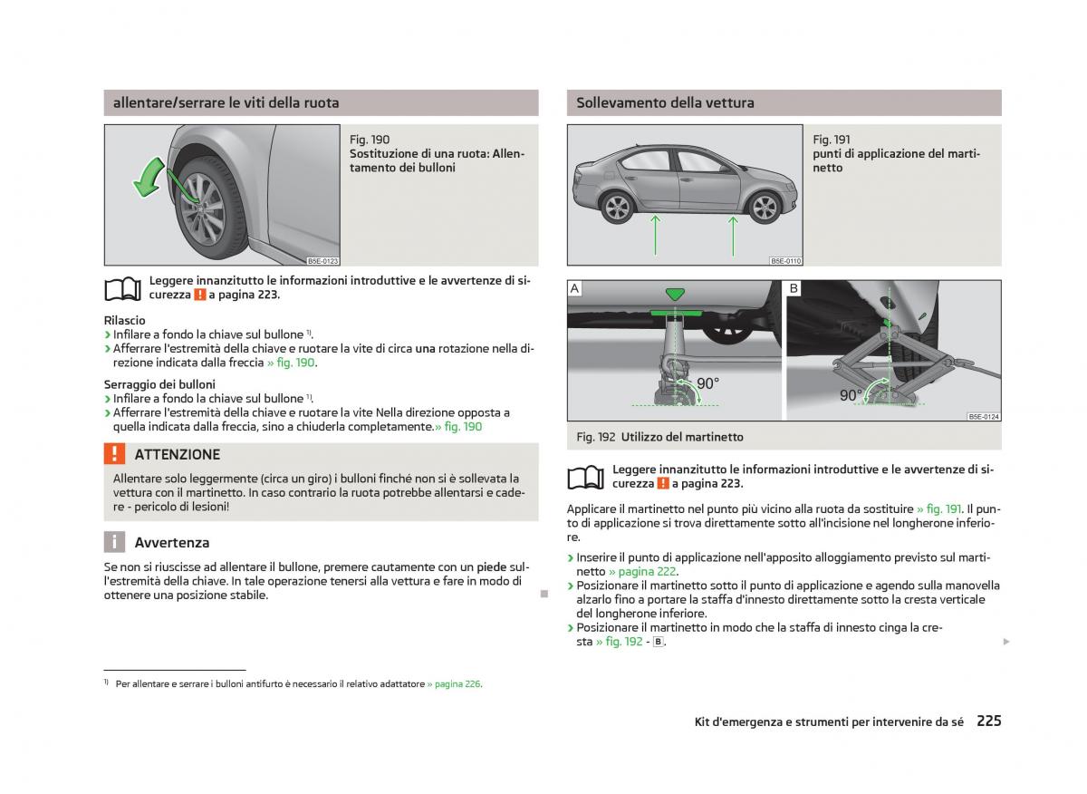 Skoda Octavia III 3 manuale del proprietario / page 227