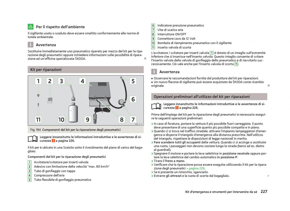 Skoda Octavia III 3 manuale del proprietario / page 229