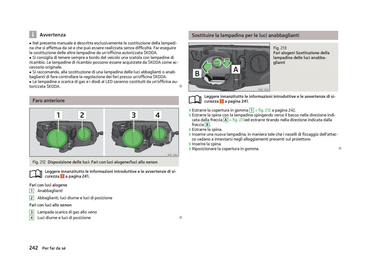 Skoda Octavia III 3 manuale del proprietario / page 244