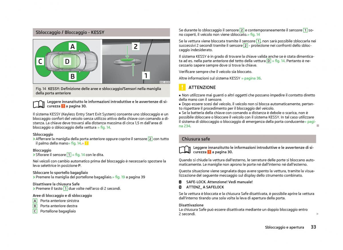 Skoda Octavia III 3 manuale del proprietario / page 35