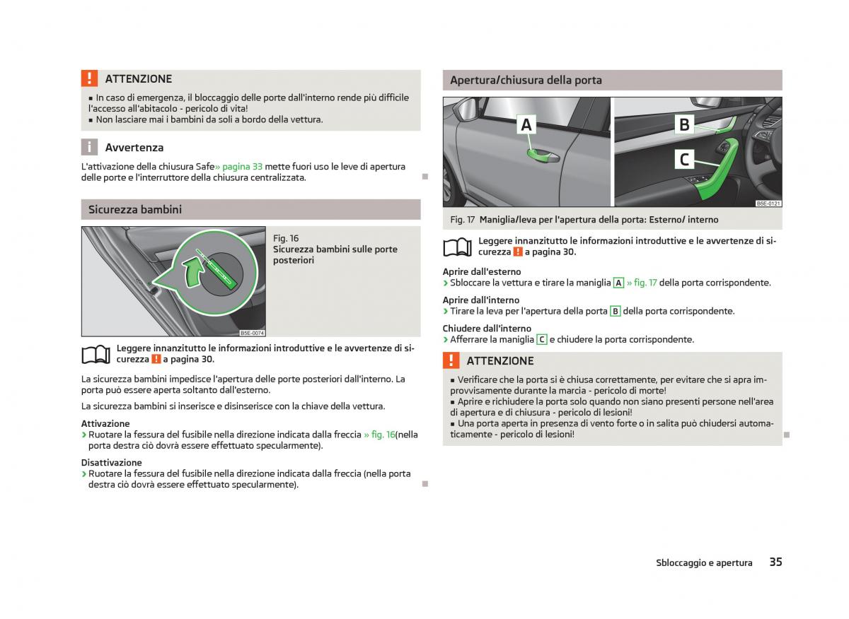 Skoda Octavia III 3 manuale del proprietario / page 37