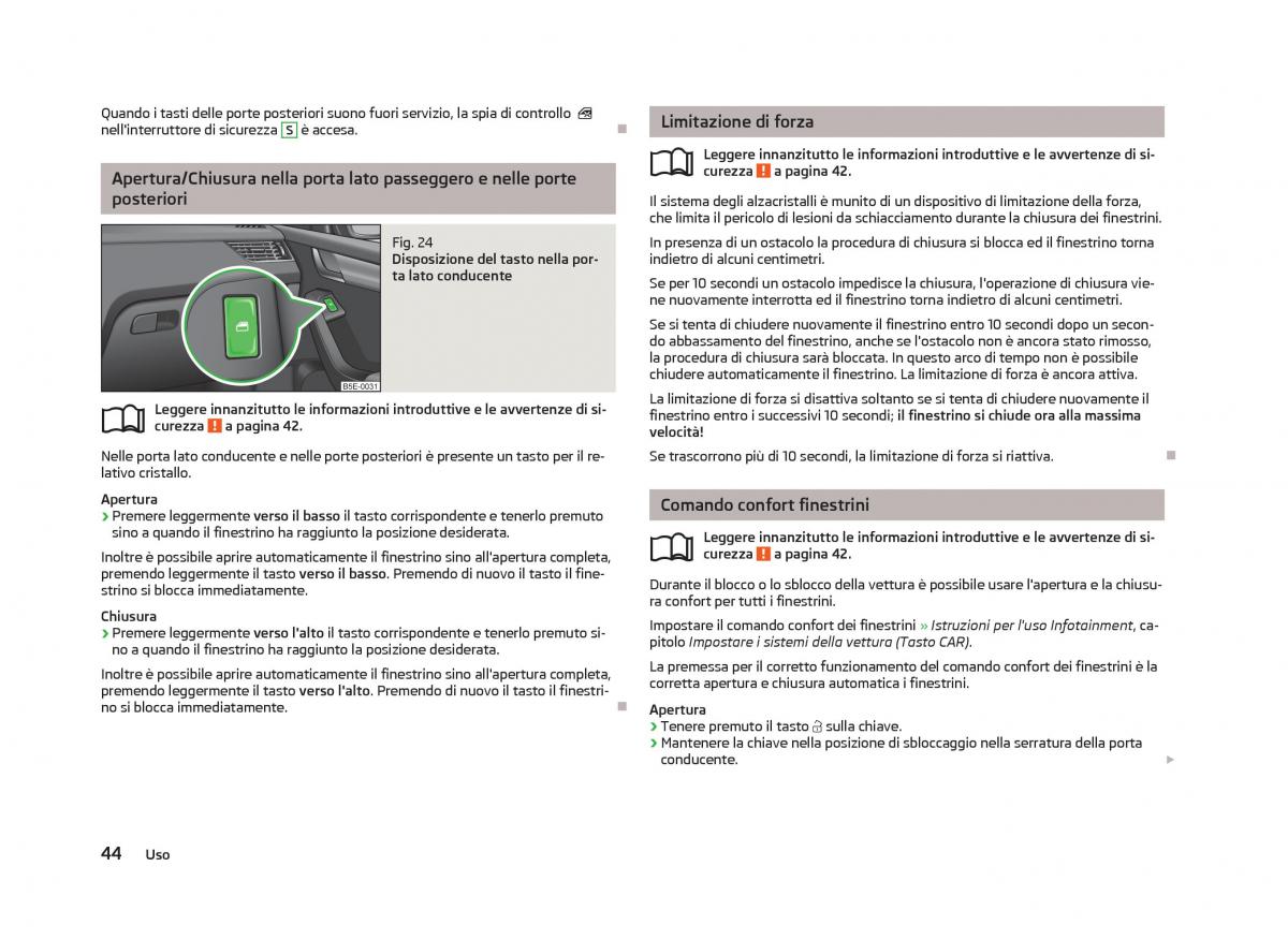 Skoda Octavia III 3 manuale del proprietario / page 46