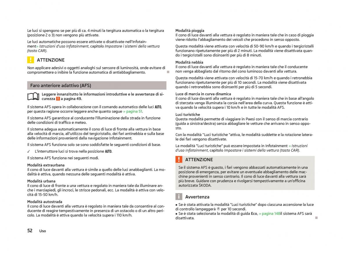 Skoda Octavia III 3 manuale del proprietario / page 54