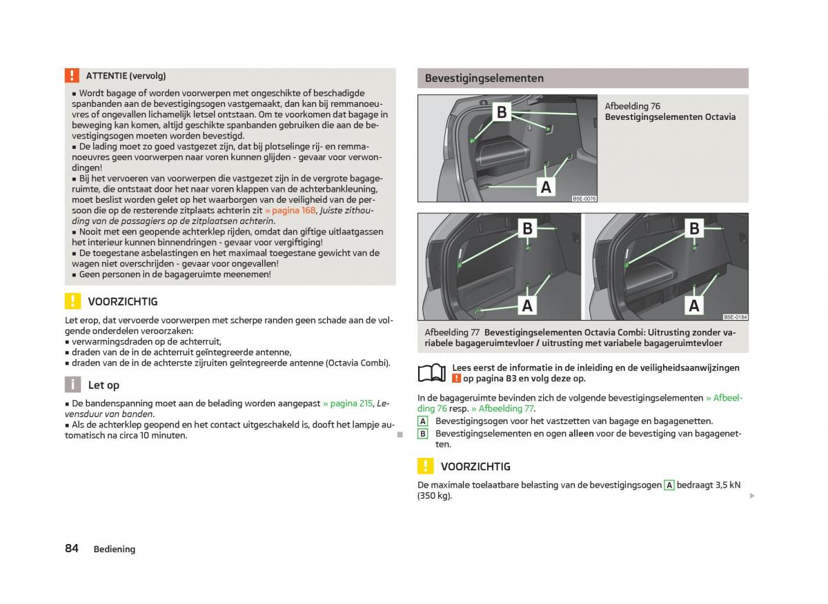 Skoda Octavia III 3 handleiding / page 86