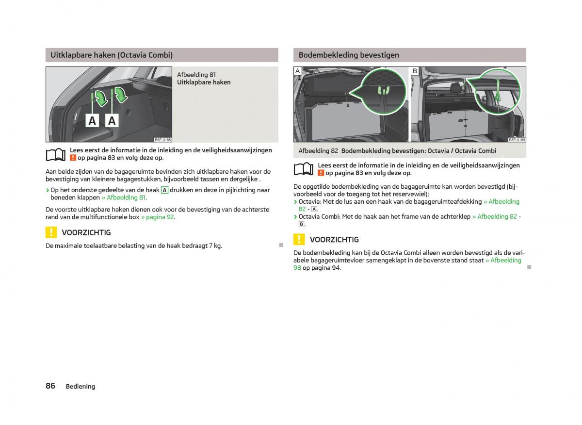 Skoda Octavia III 3 handleiding / page 88