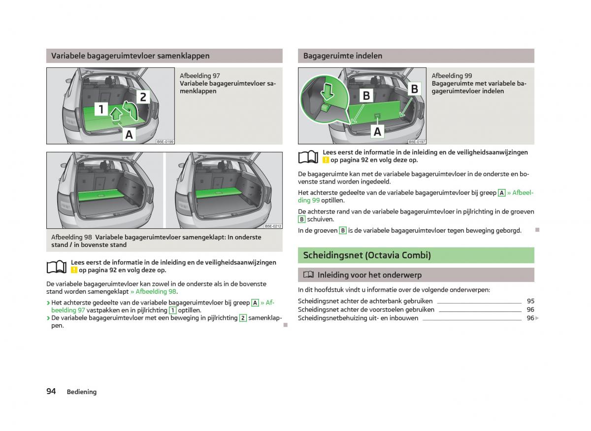 Skoda Octavia III 3 handleiding / page 96