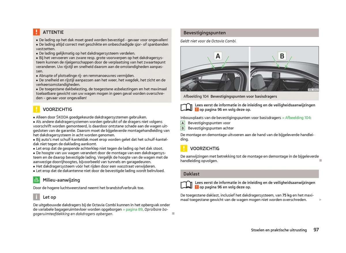 Skoda Octavia III 3 handleiding / page 99