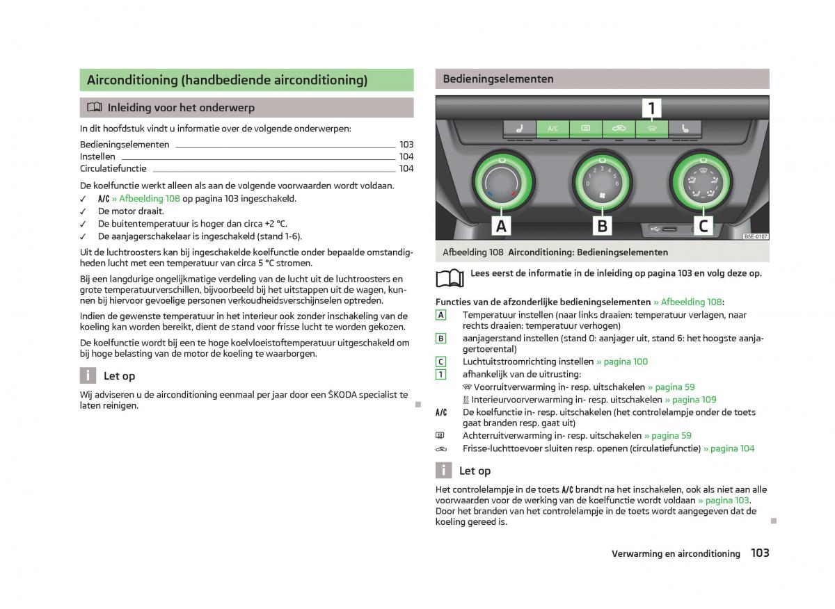 Skoda Octavia III 3 handleiding / page 105