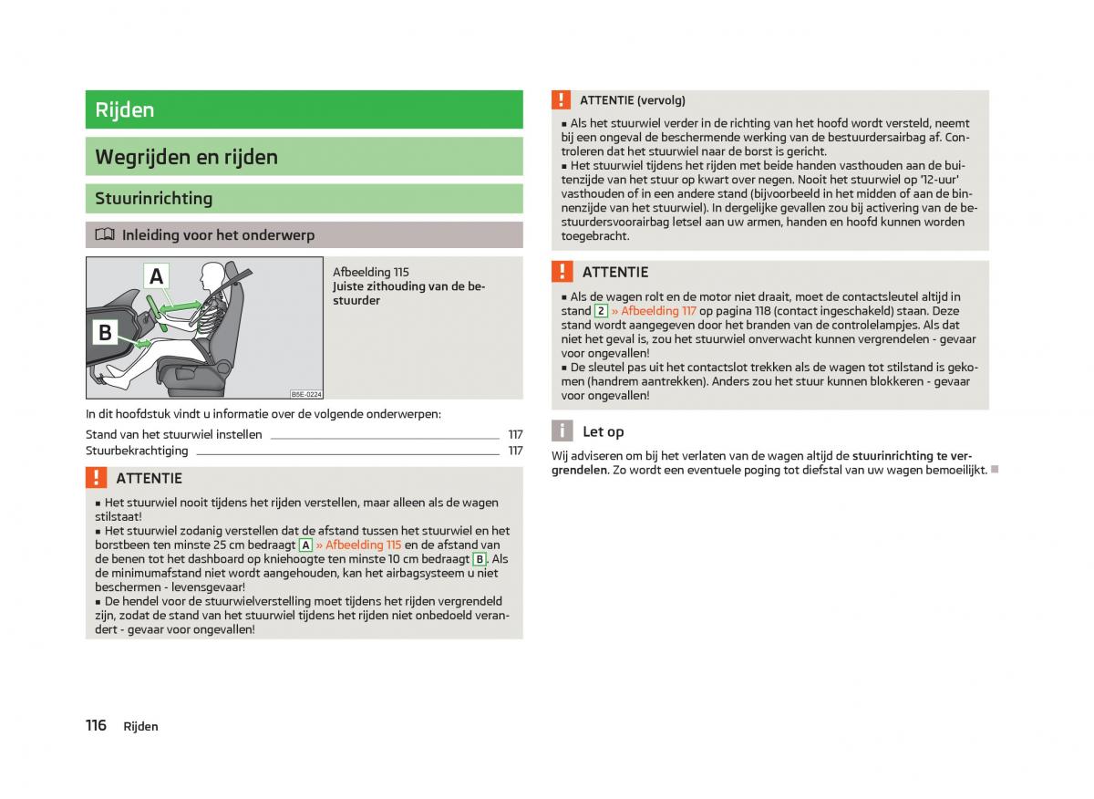 Skoda Octavia III 3 handleiding / page 118