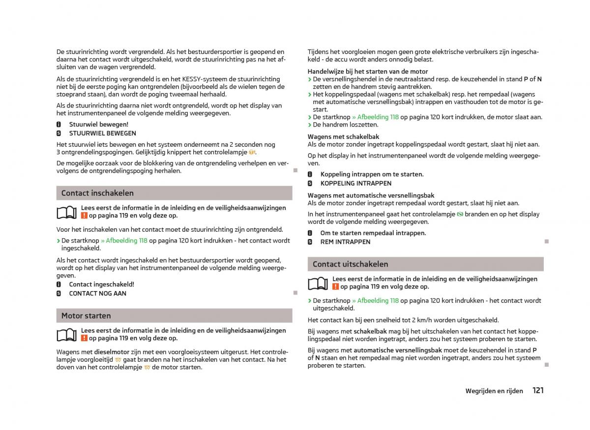 Skoda Octavia III 3 handleiding / page 123