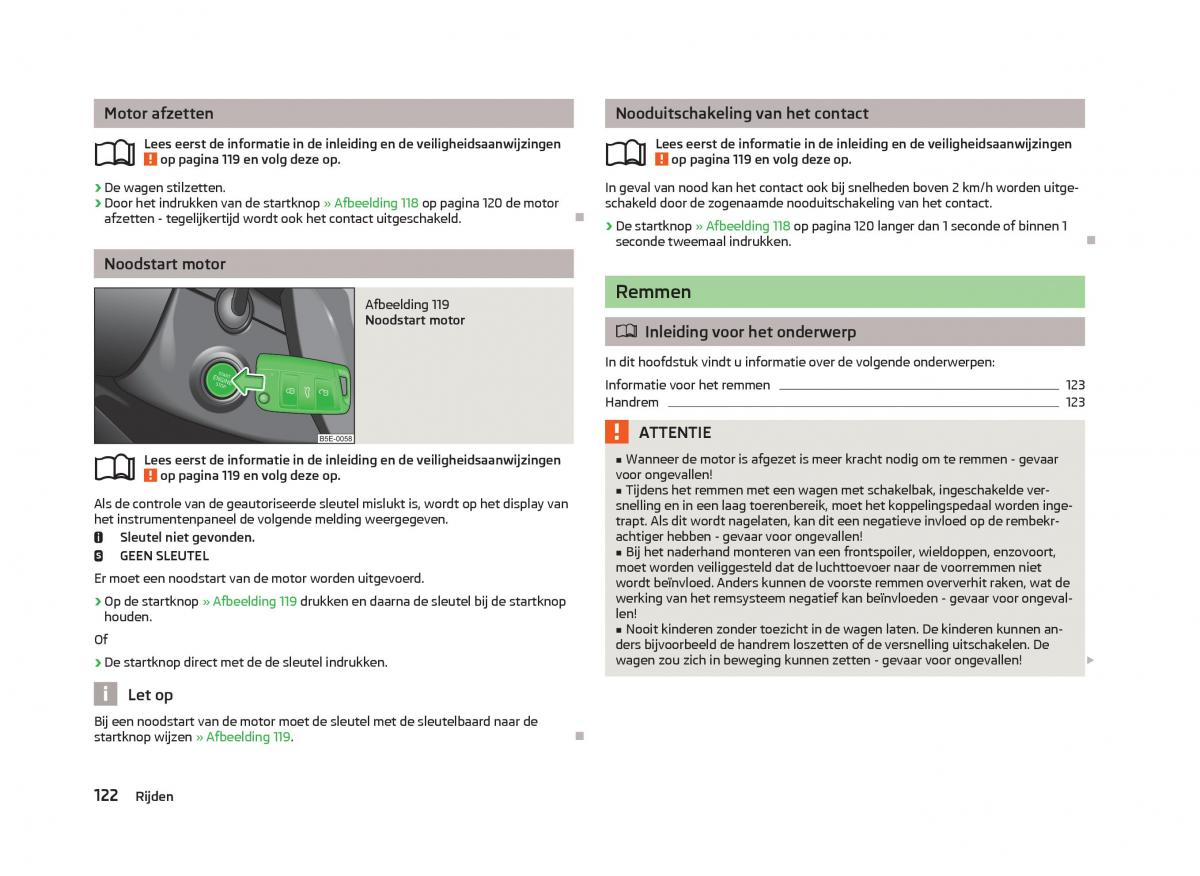 Skoda Octavia III 3 handleiding / page 124