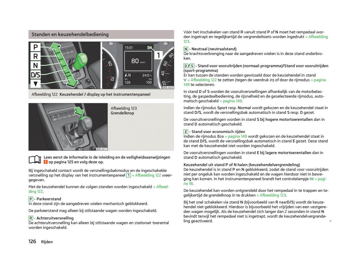 Skoda Octavia III 3 handleiding / page 128