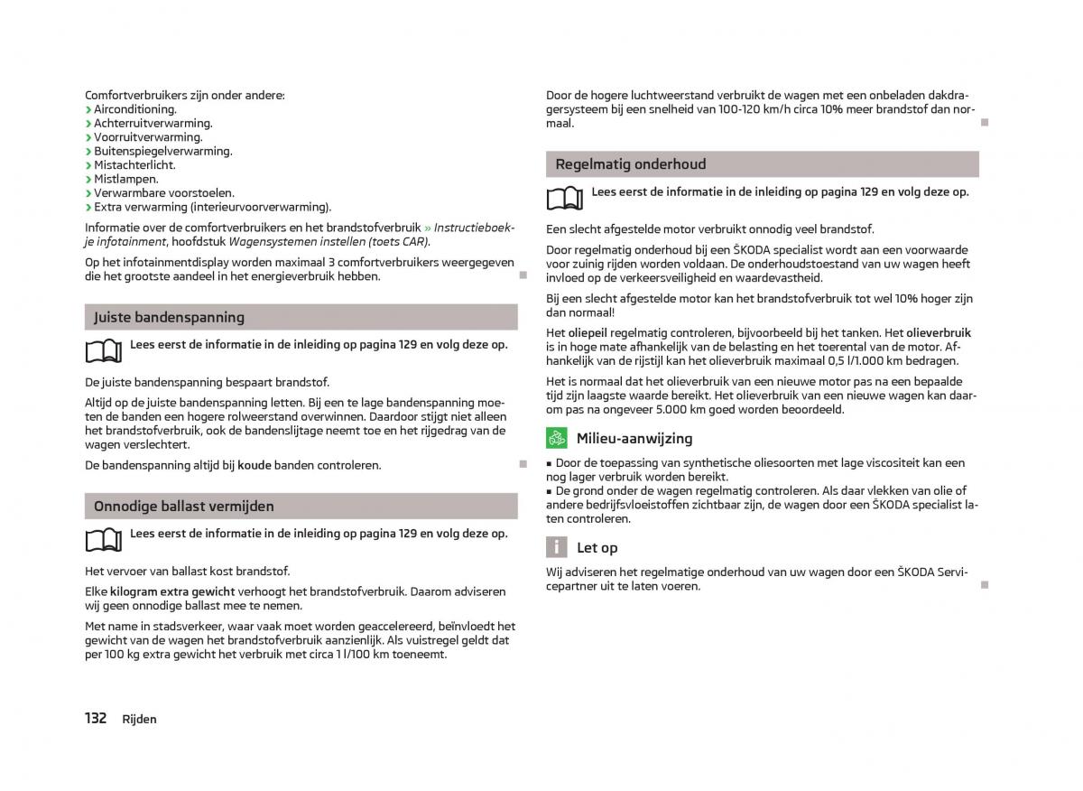 Skoda Octavia III 3 handleiding / page 134