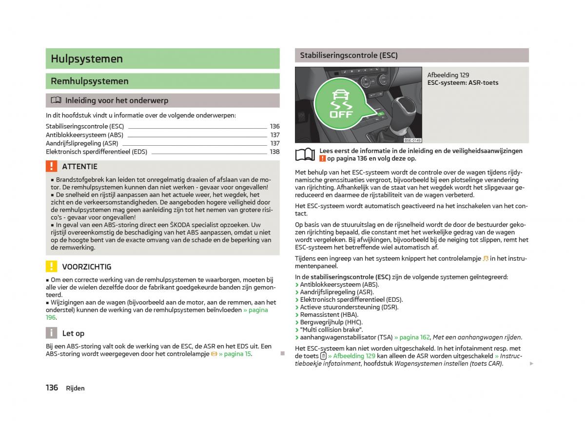 Skoda Octavia III 3 handleiding / page 138