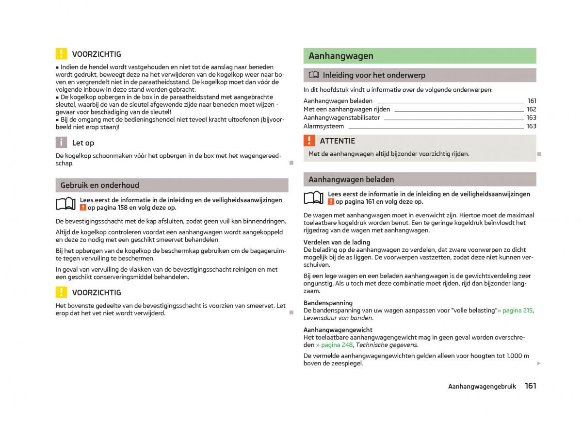 Skoda Octavia III 3 handleiding / page 163