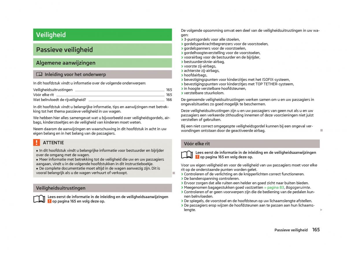 Skoda Octavia III 3 handleiding / page 167