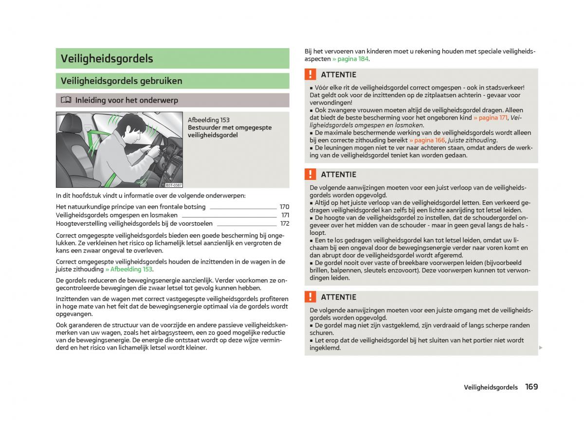 Skoda Octavia III 3 handleiding / page 171