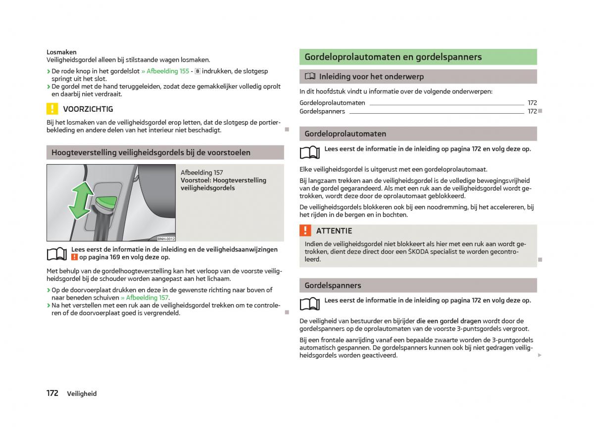 Skoda Octavia III 3 handleiding / page 174