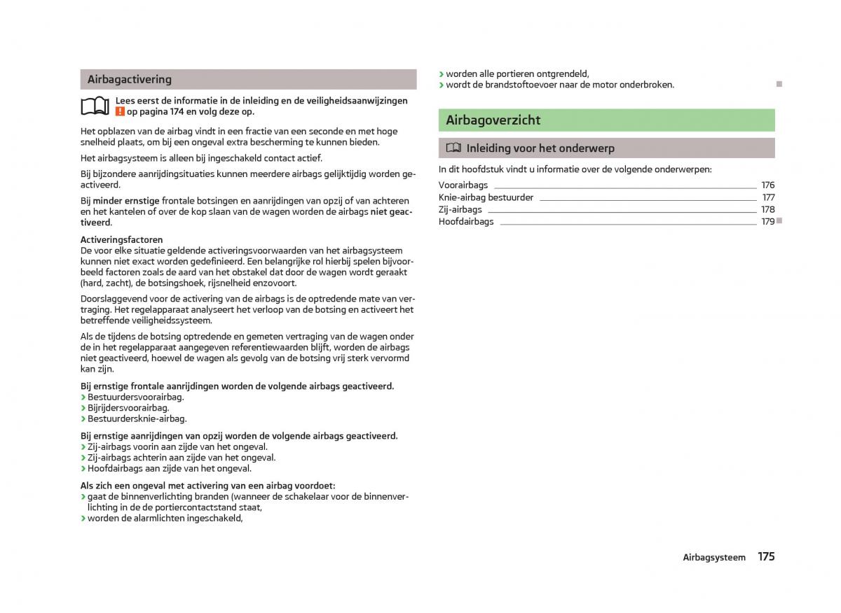 Skoda Octavia III 3 handleiding / page 177