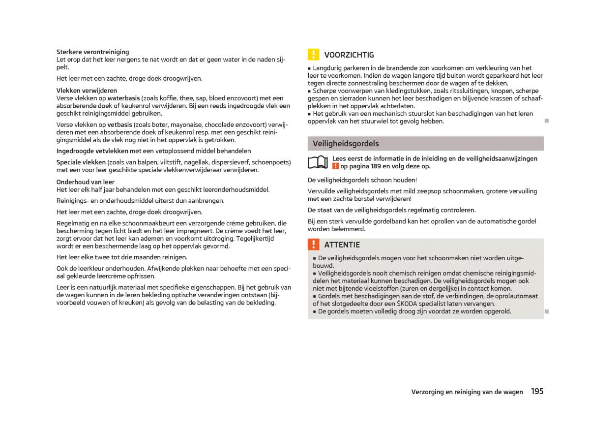 Skoda Octavia III 3 handleiding / page 197