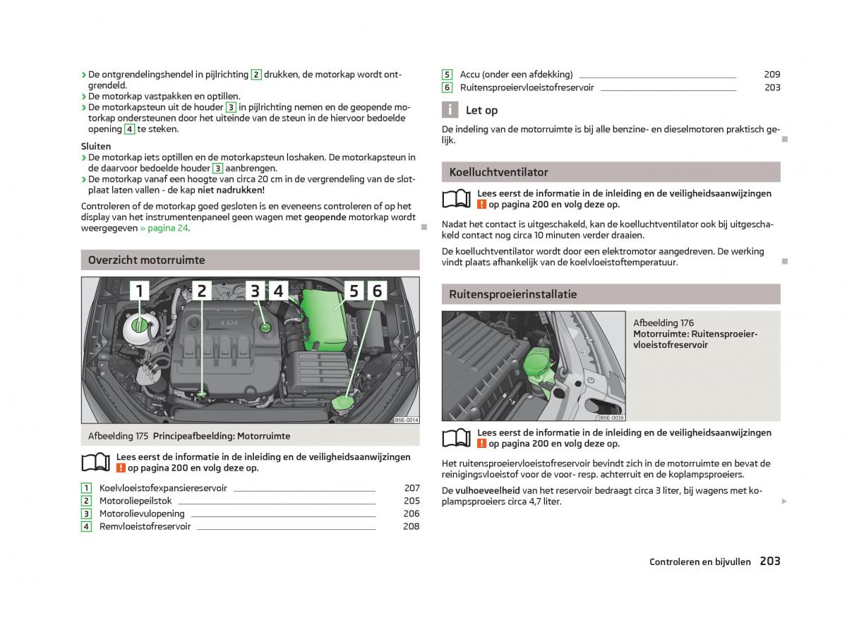 Skoda Octavia III 3 handleiding / page 205