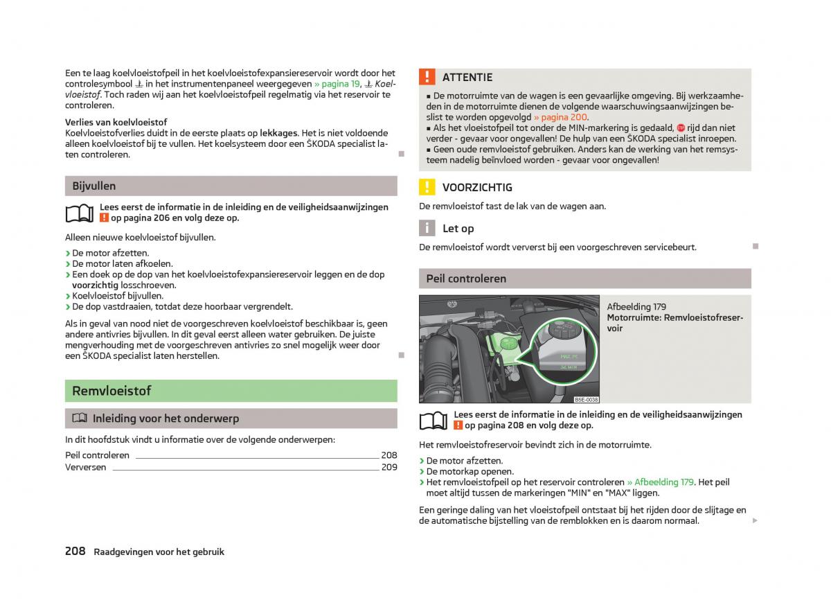 Skoda Octavia III 3 handleiding / page 210