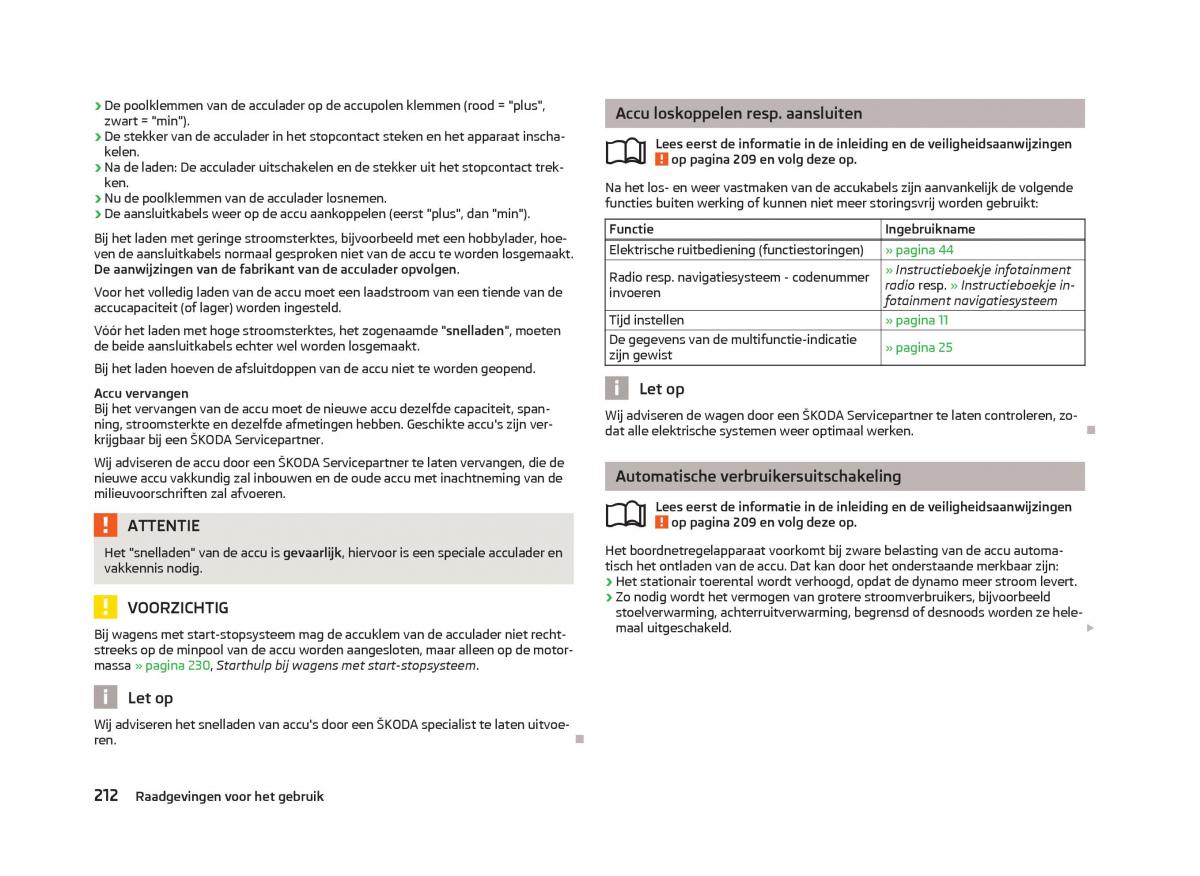 Skoda Octavia III 3 handleiding / page 214