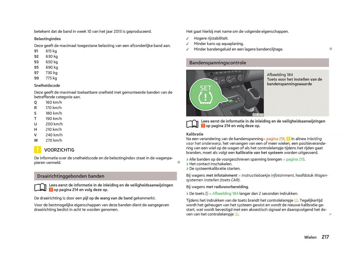 Skoda Octavia III 3 handleiding / page 219