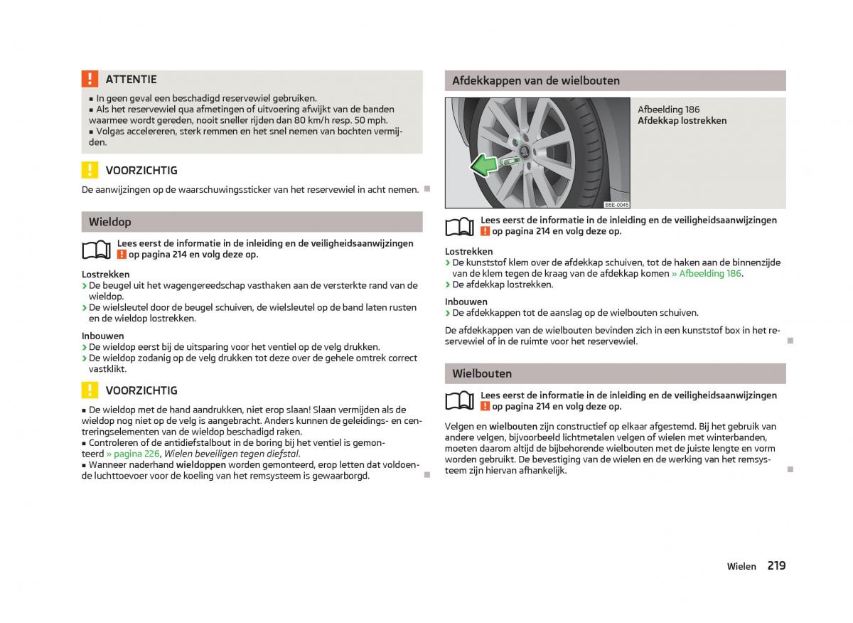 Skoda Octavia III 3 handleiding / page 221