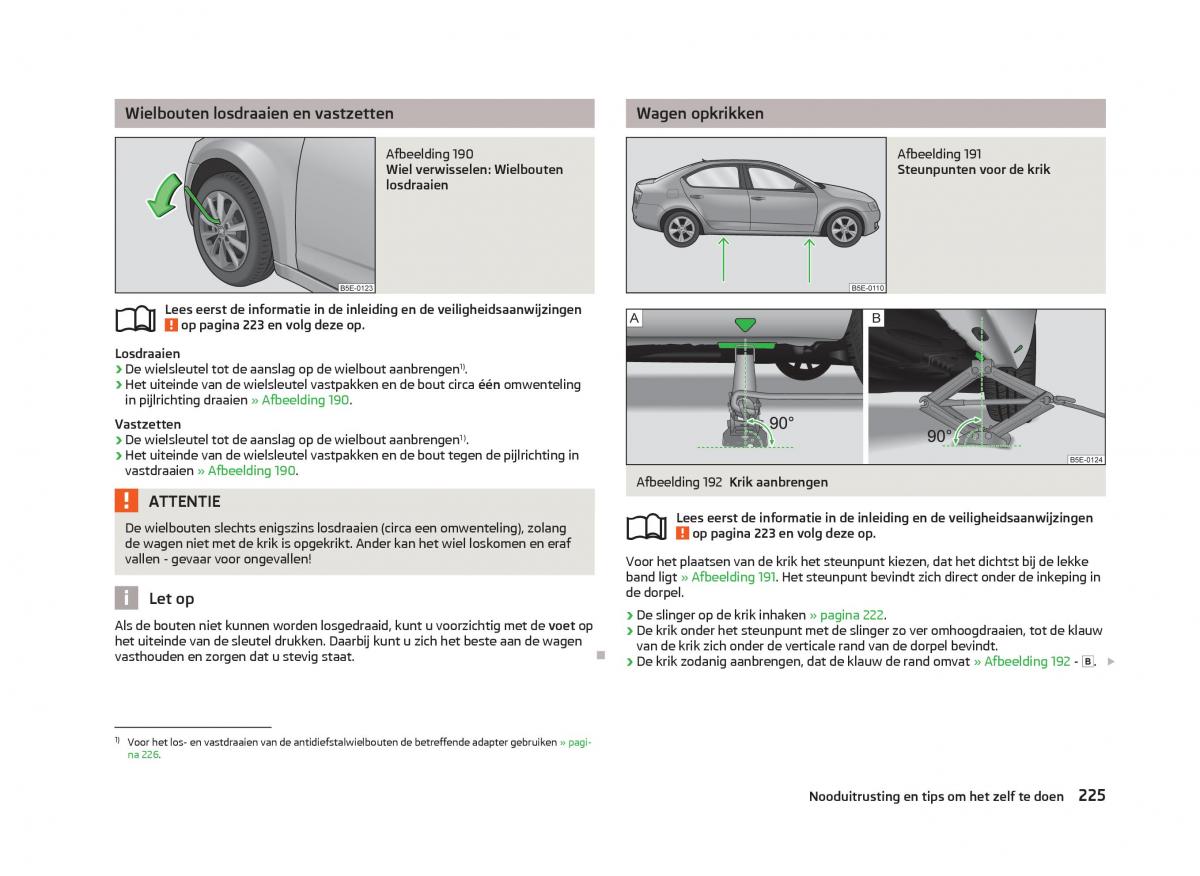 Skoda Octavia III 3 handleiding / page 227