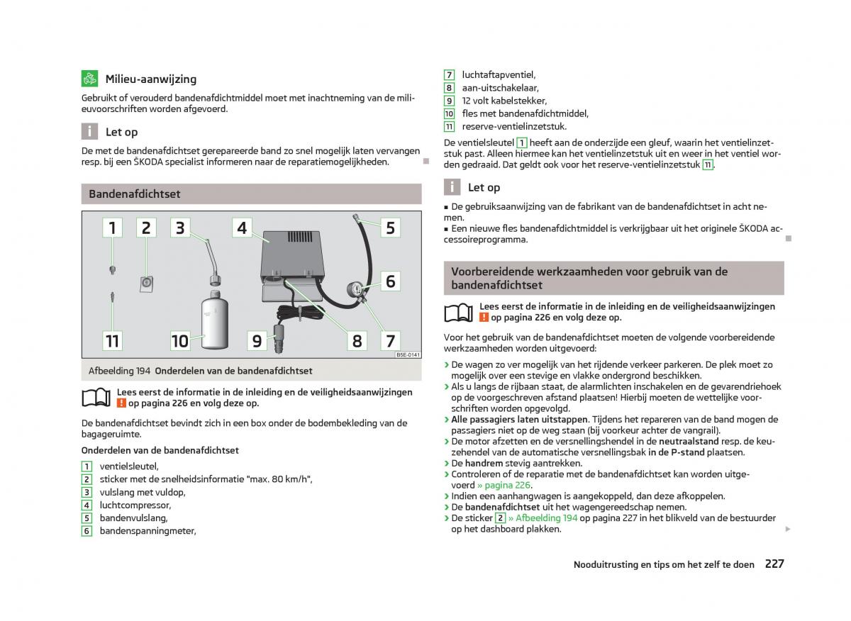 Skoda Octavia III 3 handleiding / page 229