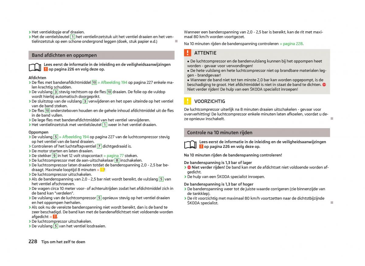 Skoda Octavia III 3 handleiding / page 230