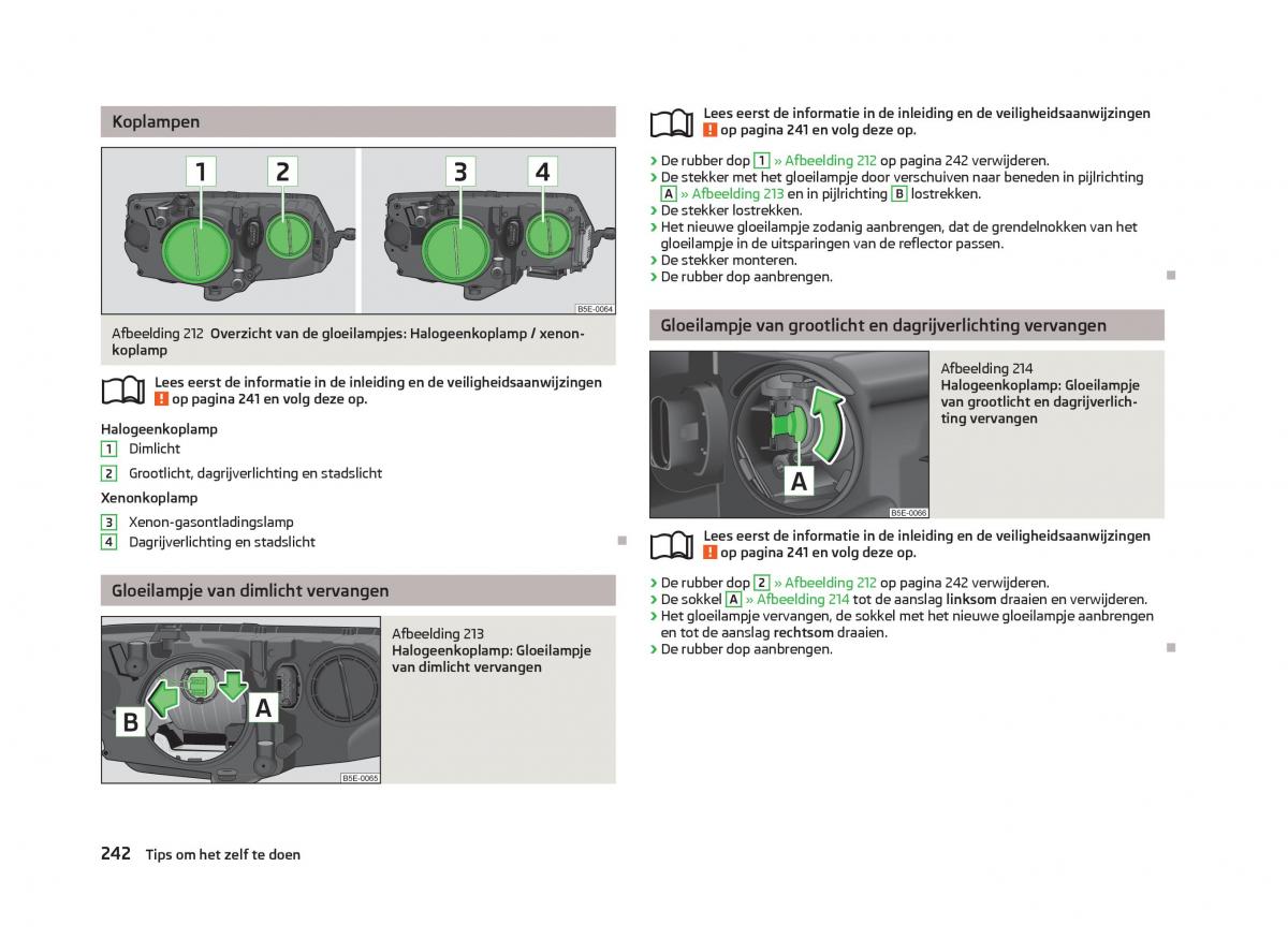 Skoda Octavia III 3 handleiding / page 244